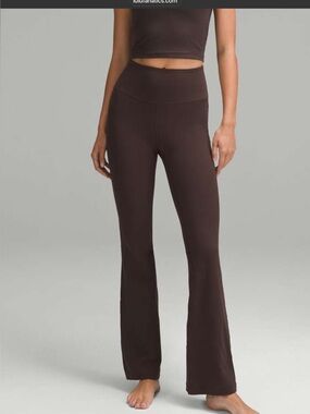 Lululemon Groove Nulu Super-High-Rise Flared Pant Regular Brown Size 14